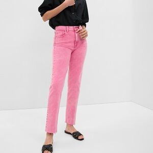 GAP X Barbie-Pink High Rise Cheeky Straight Jeans with Washwell (SOLD OUT)